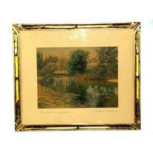 Wallace Nutting-"Swimming Pool" Signed & Titled